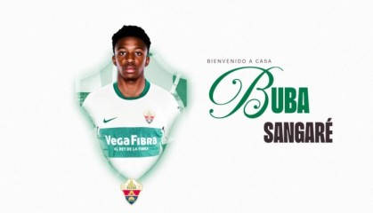 足球直播-官方：埃尔切租借罗马18岁右后卫布巴·桑加雷，含买断条款